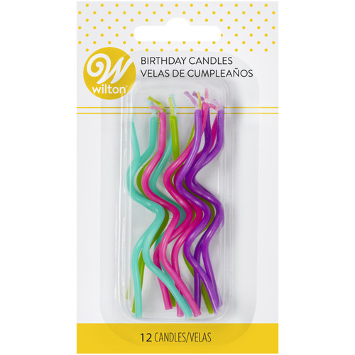 6 Pack - Wilton Curly Birthday Candle Set 12/PKg-Neon - 5A002HB9-1GJVX - 070896263162