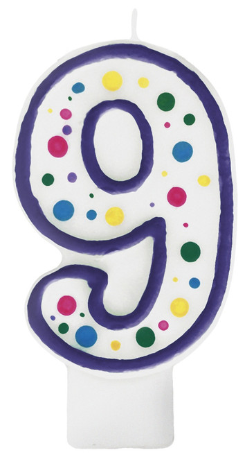 12 Pack - Wilton Number Birthday Candle 3"-9 - 5A002HBJ-1GJWM