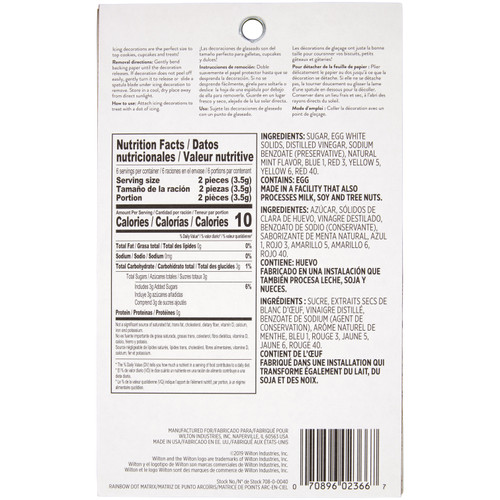 3 Pack - Wilton Icing Decorations 12/Pkg-Rainbow - 5A002H9P-1GJVB 3 Pack - Wilton Icing Decorations 12/Pkg-Rainbow - 5A002H9P-1GJVB