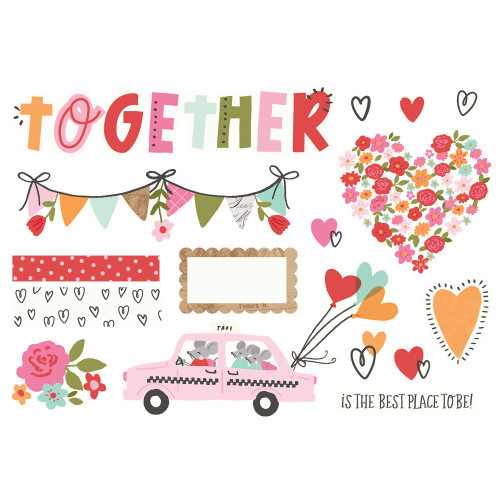 3 Pack Simple Stories Simple Pages Page Pieces-Heartstrings 5A002GXY-1GJG5