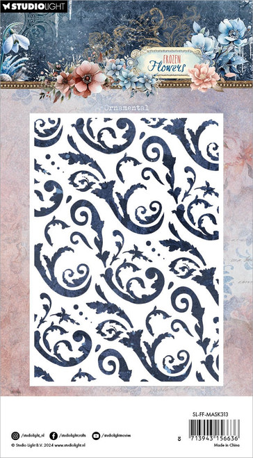 2 Pack - Studio Light Frozen Flowers 4.13"X5.83" Stencil-Nr. 313, Ornamental - 5A002GS5-1GJ8L 2 Pack - Studio Light Frozen Flowers 4.13"X5.83" Stencil-Nr. 313, Ornamental - 5A002GS5-1GJ8L