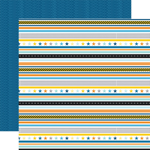 25 Pack Little Builder Double-Sided Cardstock 12"X12"-All Boy Stripes 5A002GZ5-1GJHS - 732388437221