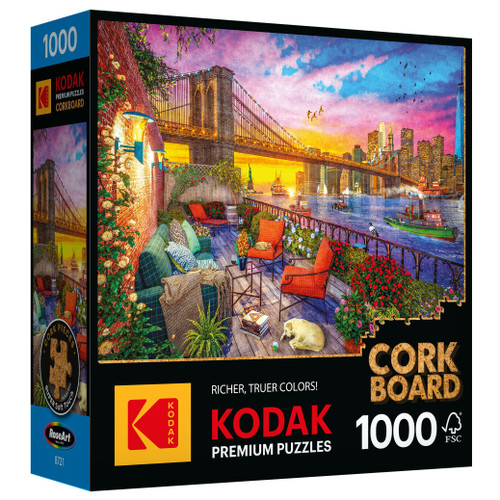 Kodak Premium Cork Board Jigsaw Puzzle 1000 Pieces 27"X20"-Manhattan Balcony Street - 5A002H61-1GJQN - 4895145438216 Kodak Premium Cork Board Jigsaw Puzzle 1000 Pieces 27"X20"-Manhattan Balcony Street - 5A002H61-1GJQN - 4895145438216