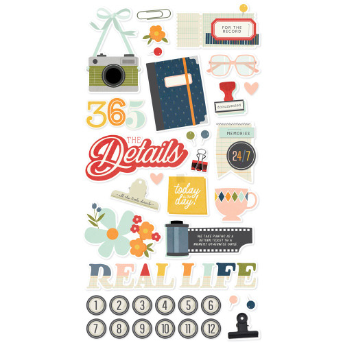 For The Record Chipboard Stickers-6"X12" - 5A002GX5-1GJCJ