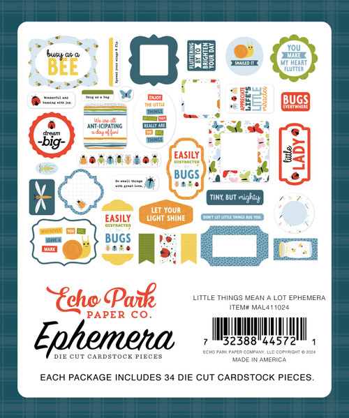 Echo Park Ephemera-Icons, Little Things Mean A Lot - 5A002H20-1GJL5 Echo Park Ephemera-Icons, Little Things Mean A Lot - 5A002H20-1GJL5