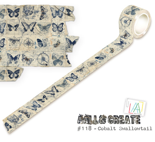 3 Pack - AALL And Create Layer-It-Up Washi Tape-Cobalt Swallowtail - 5A002GHZ-1GJ0N - 5060979168229