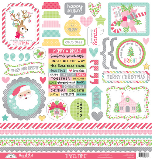 3 Pack - Doodlebug This & That Cardstock Stickers-Tinsel Time - 5A002HL7-1GK61 - 842715087538 3 Pack - Doodlebug This & That Cardstock Stickers-Tinsel Time - 5A002HL7-1GK61 - 842715087538