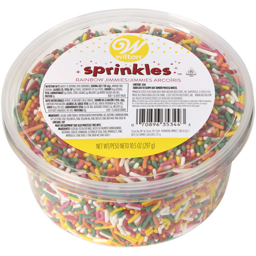 3 Pack - Jimmies Sprinkles 10.5oz Tub-Rainbow - W5344 - 070896353443