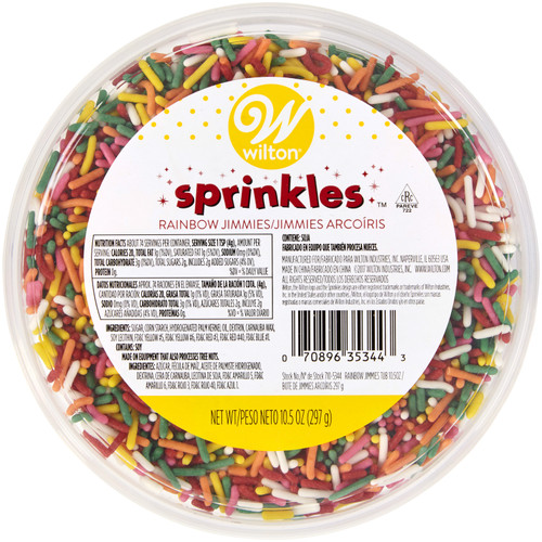 3 Pack - Jimmies Sprinkles 10.5oz Tub-Rainbow - W5344