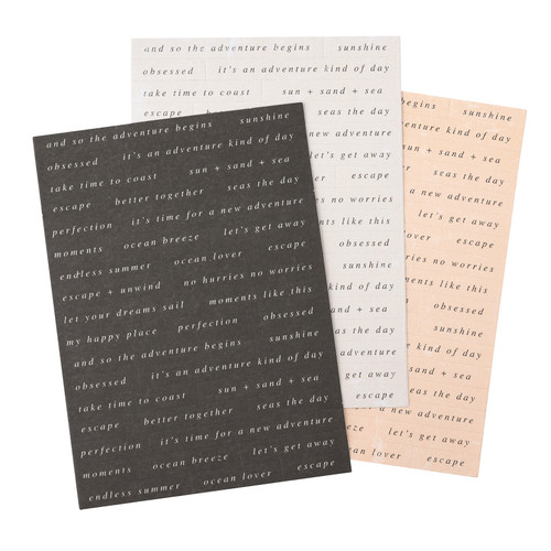 3 Pack - Heidi Swapp Set Sail Sentiment Stickers 123/Pkg-123/Pkg - HS021030