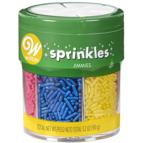 3 Pack - Jimmies Sprinkles 3.2oz-Bright, 6 Cell - W5363 - 070896853639