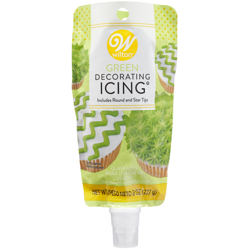3 Pack - Icing 8oz Pouch W/Tips-Green - W7044-747 - 070896147479
