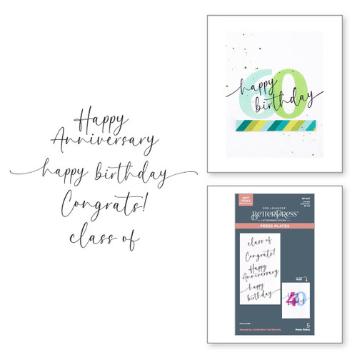 Spellbinders Press Plates From The Color Mix Celebrations-Sweeping Celebration Sentiments 5A002HXB-1GKGS
