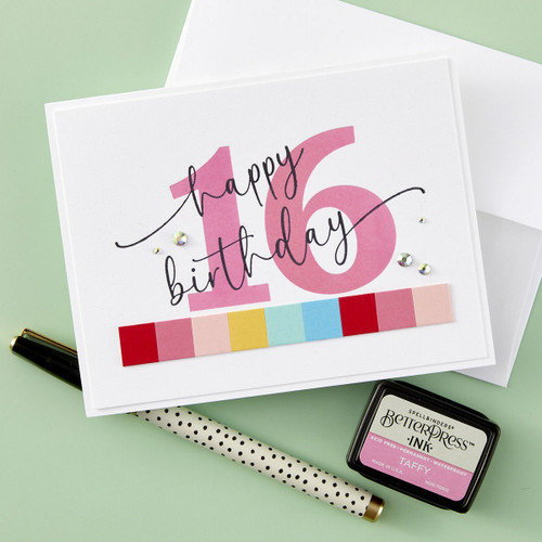Spellbinders Press Plates From The Color Mix Celebrations-Sweeping Celebration Sentiments 5A002HXB-1GKGS