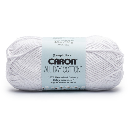 3 Pack - Caron All Day Cotton Yarn-White Shirt - 5A002G8W-1GHSR - 057355562646