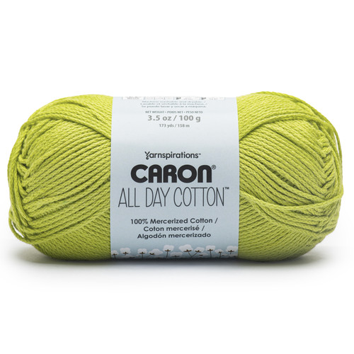 3 Pack - Caron All Day Cotton Yarn-Kiwi - 5A002G8W-1GHSH - 057355562738