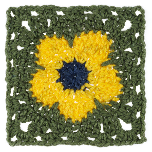 3 Pack - Red Heart All In One Granny Square Yarn-GOLDENROD - 5A002GBS-1GHVK