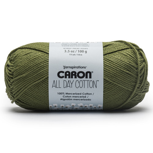 3 Pack - Caron All Day Cotton Yarn-Moss - 5A002G8W-1GHSV - 057355562745