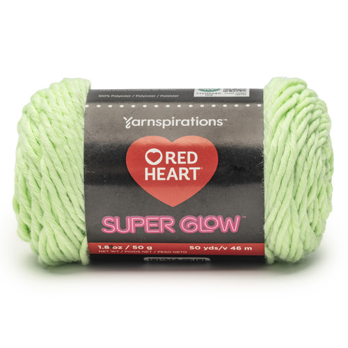 3 Pack - Red Heart Super Glow Yarn-GLOW WORM GREEN - 5A002GBW-1GHVS - 073650091070