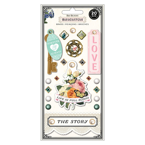 3 Pack - BoBunny Brighton Brads 20/Pkg- - 34013995 - 718813174053