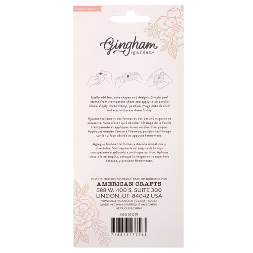 3 Pack - Crate Paper Gingham Garden Clear Stamps 9/Pkg- - CP014019 3 Pack - Crate Paper Gingham Garden Clear Stamps 9/Pkg- - CP014019