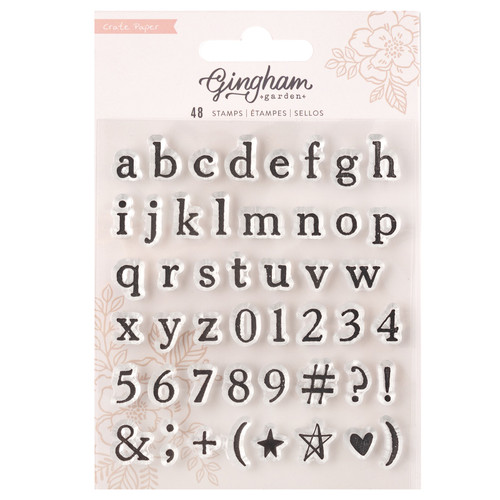 3 Pack - Crate Paper Gingham Garden Alpha Clear Stamps-48/Pkg - CP014023 - 718813173605 3 Pack - Crate Paper Gingham Garden Alpha Clear Stamps-48/Pkg - CP014023 - 718813173605