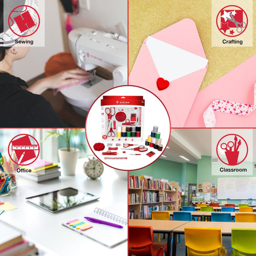 SINGER Beginner's Sewing Kit Red -65PCS - 5A002J0C-1GKLH SINGER Beginner's Sewing Kit Red -65PCS - 5A002J0C-1GKLH