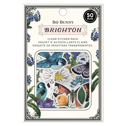 3 Pack - BoBunny Brighton Die-Cut Clear Stickers 50/Pkg-Die-Cut - 34013983 - 718813173933