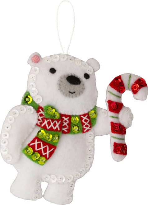 Bucilla Felt Ornaments Applique Kit Set Of 6-Polar Pals Ornaments - 5A002HRW-1GKB8 Bucilla Felt Ornaments Applique Kit Set Of 6-Polar Pals Ornaments - 5A002HRW-1GKB8
