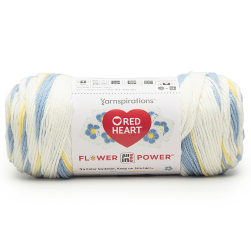 Red Heart All In One Granny Square Yarn-FORGET ME NOT - 5A002GBS-1GHW2 - 073650095856