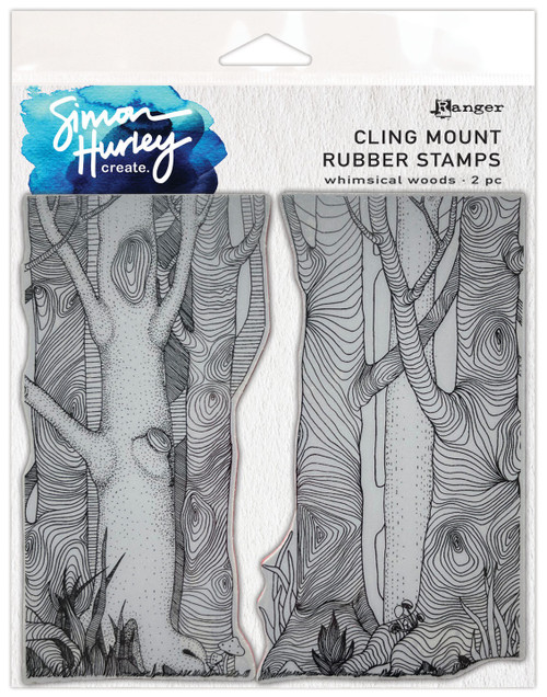 Simon Hurley create. Cling Mount Stamp 6"X6"-Whimsical Woods - 5A002HPZ-1GK8R - 789541087960