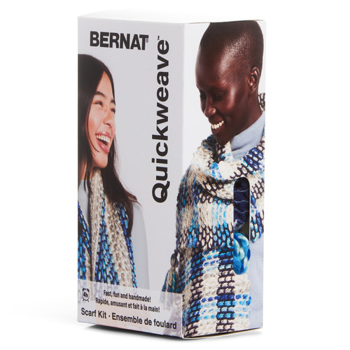 Bernat Scarf Weaving Kit-Blue Tartan - 5A002G8H-1GHSG - 057355562615