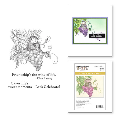 House Mouse Cling Rubber Stamp-Cheers, Sweet Moments - 5A002HXW-1GKH7 House Mouse Cling Rubber Stamp-Cheers, Sweet Moments - 5A002HXW-1GKH7