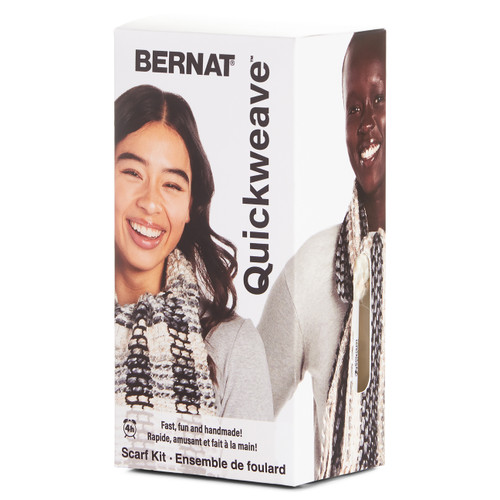 Bernat Scarf Weaving Kit-Gray Tartan - 5A002G8H-1GHTJ - 057355562578
