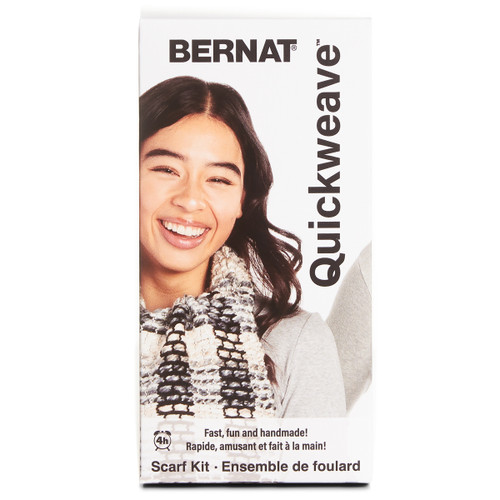 Bernat Scarf Weaving Kit-Gray Tartan - 5A002G8H-1GHTJ