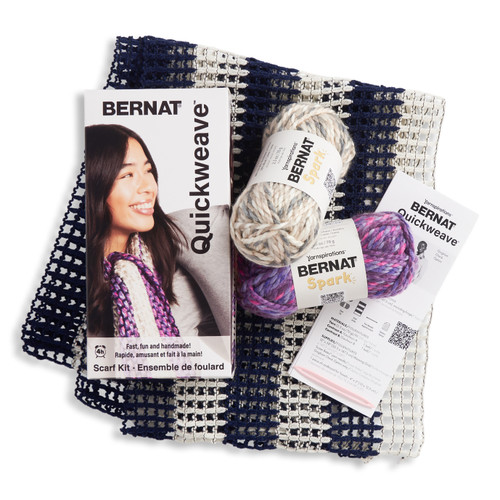 Bernat Scarf Weaving Kit-Purple Tartan - 5A002G8H-1GHT7 Bernat Scarf Weaving Kit-Purple Tartan - 5A002G8H-1GHT7
