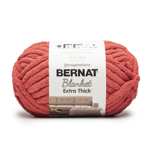 Bernat Blanket Extra Thick 600g-Brick Red - 161062B-1GHPW - 057355539525