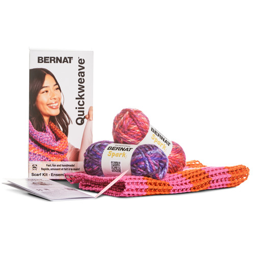 Bernat Scarf Weaving Kit-Citrus Twist - 5A002G8H-1GHSQ Bernat Scarf Weaving Kit-Citrus Twist - 5A002G8H-1GHSQ
