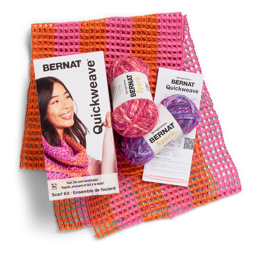 Bernat Scarf Weaving Kit-Citrus Twist - 5A002G8H-1GHSQ Bernat Scarf Weaving Kit-Citrus Twist - 5A002G8H-1GHSQ