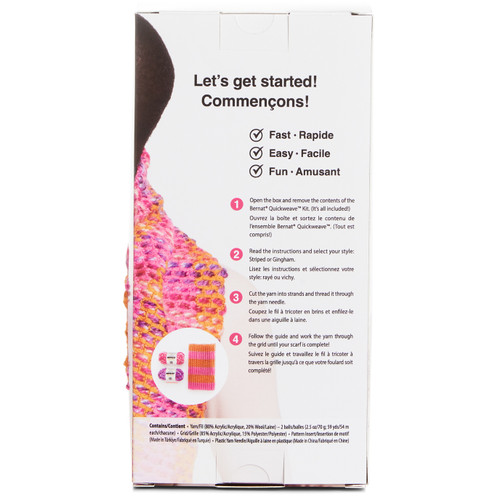 Bernat Scarf Weaving Kit-Citrus Twist - 5A002G8H-1GHSQ Bernat Scarf Weaving Kit-Citrus Twist - 5A002G8H-1GHSQ