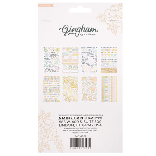Gingham Garden Sticker Book-412/Pkg - CP014021 Gingham Garden Sticker Book-412/Pkg - CP014021