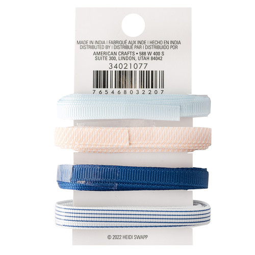Heidi Swapp Set Sail Ribbon 4/Pkg-4 Yards Each - HS021077 Heidi Swapp Set Sail Ribbon 4/Pkg-4 Yards Each - HS021077