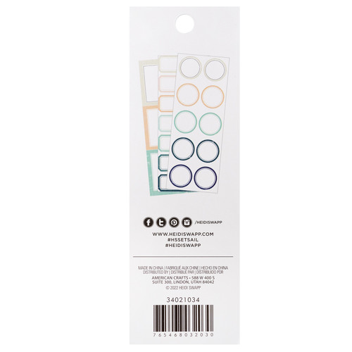 Heidi Swapp Set Sail Label Stickers-60 Pieces - HS021034