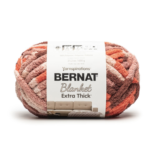 Bernat Blanket Extra Thick 600g-Rusted - 161062B-1GHPX - 057355546783 Bernat Blanket Extra Thick 600g-Rusted - 161062B-1GHPX - 057355546783