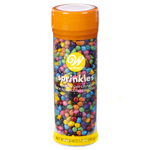 Chocolatey Center Crunch Sprinkles 5.25oz-Rainbow Chip W5364 - 070896453648