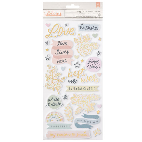 Gingham Garden Thickers Stickers 65/Pkg-Phrase W/Gold Foil - CP014016 - 718813173537 Gingham Garden Thickers Stickers 65/Pkg-Phrase W/Gold Foil - CP014016 - 718813173537