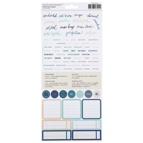 Heidi Swapp Set Sail Cardstock Stickers-151/Pkg - HS021043