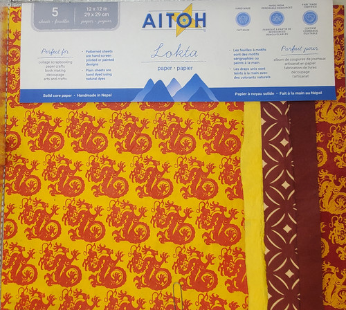 Aitoh Lotka Paper Pack 8.5"X11" 5/Pkg-Dragons - 5A002HW6-1GKGB - 762867415327
