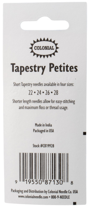 Colonial Petite Tapestry Needles-Size 28 6/Pkgs - 5A002J3T-1GKPZ