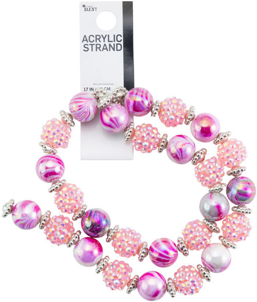 CousinDIY Acrylic Strand 17IN/43CM-Pink - 5A002GMW-1GJ4K - 016321265165